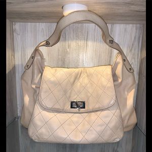 GEN. CHANEL BEIGE caviar leather satchel/tote